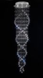 Spiral Twist Floating Crystal Pendant Chandelier